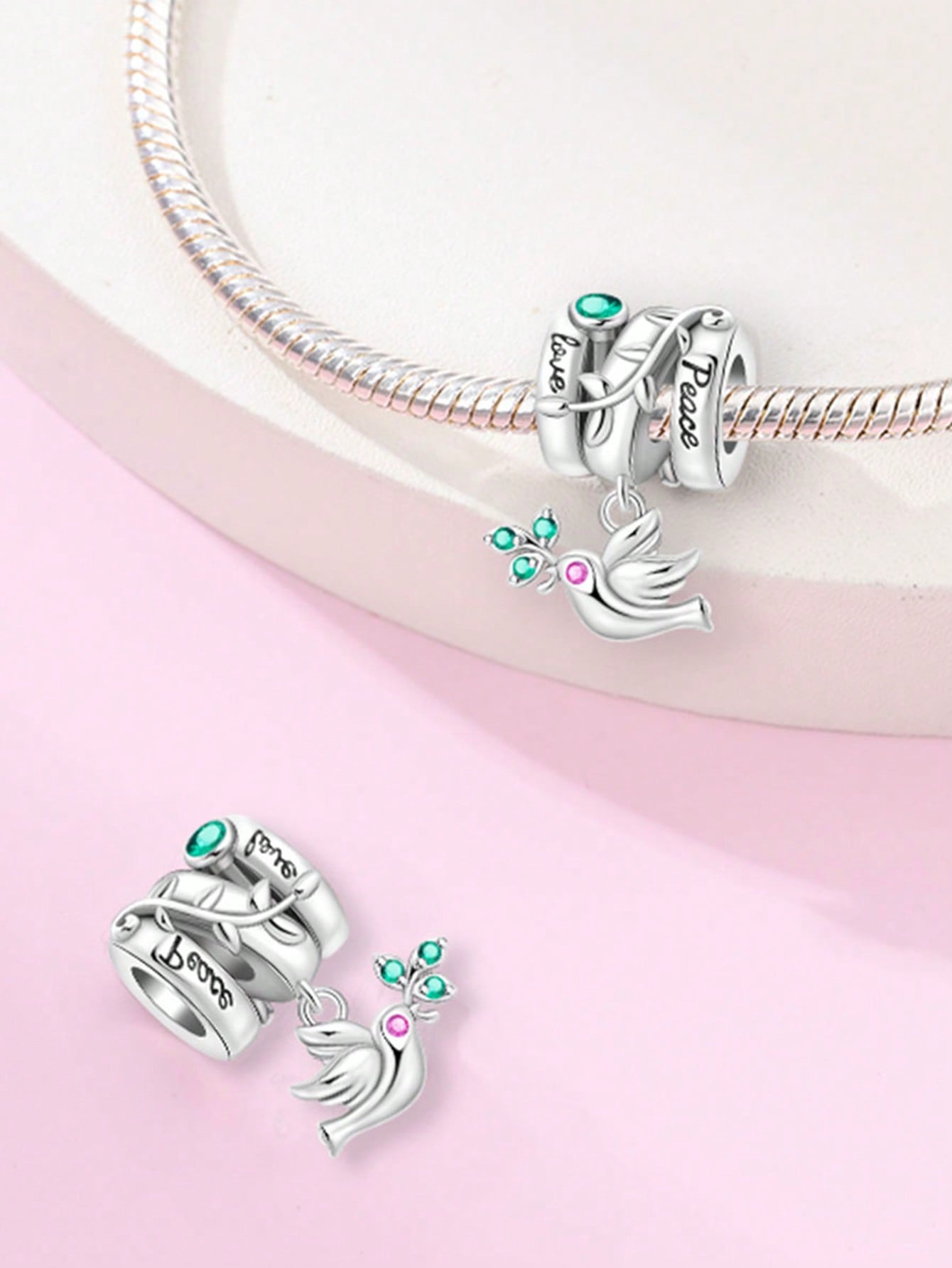 

Charm Bead Charms Plata Peace Dove Protects the Earth Bead Charms Ideal For Charm Bead Charms Originales Bracelets Bead Charms Jewellery Making Women