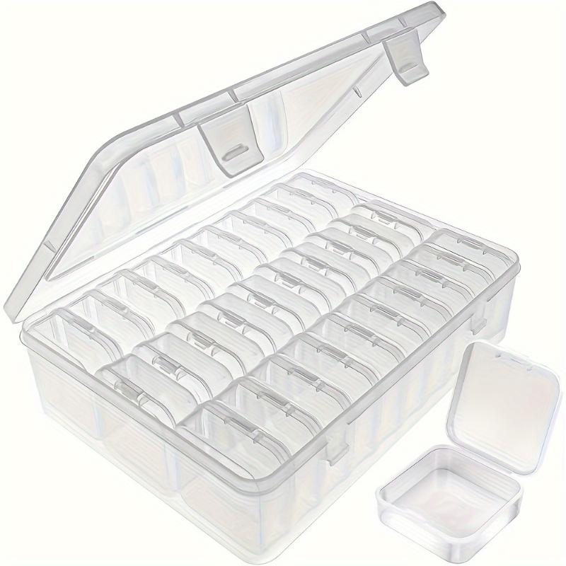 9/14/24PCS Durable Plastic Storage Box Compartments and Small Containers Transparent Organizer for Beads Jewelry Small Item