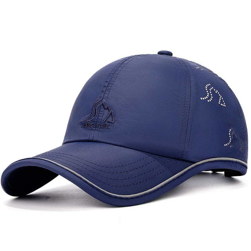 Summer Quick-Dry Baseball Cap Embroidered Perforated Sport Cap темно-синий