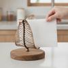 Napkin Holder with Leaf Frame Sturdy Iron Space-Saving