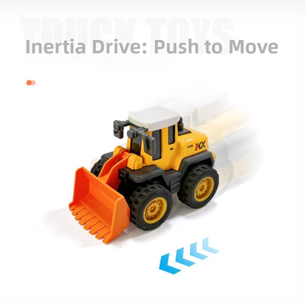 4/6pcs 2 Styles Simulation Diecast Crane Car Alloy Engineering Vehicle Toy  Children Kids Boys