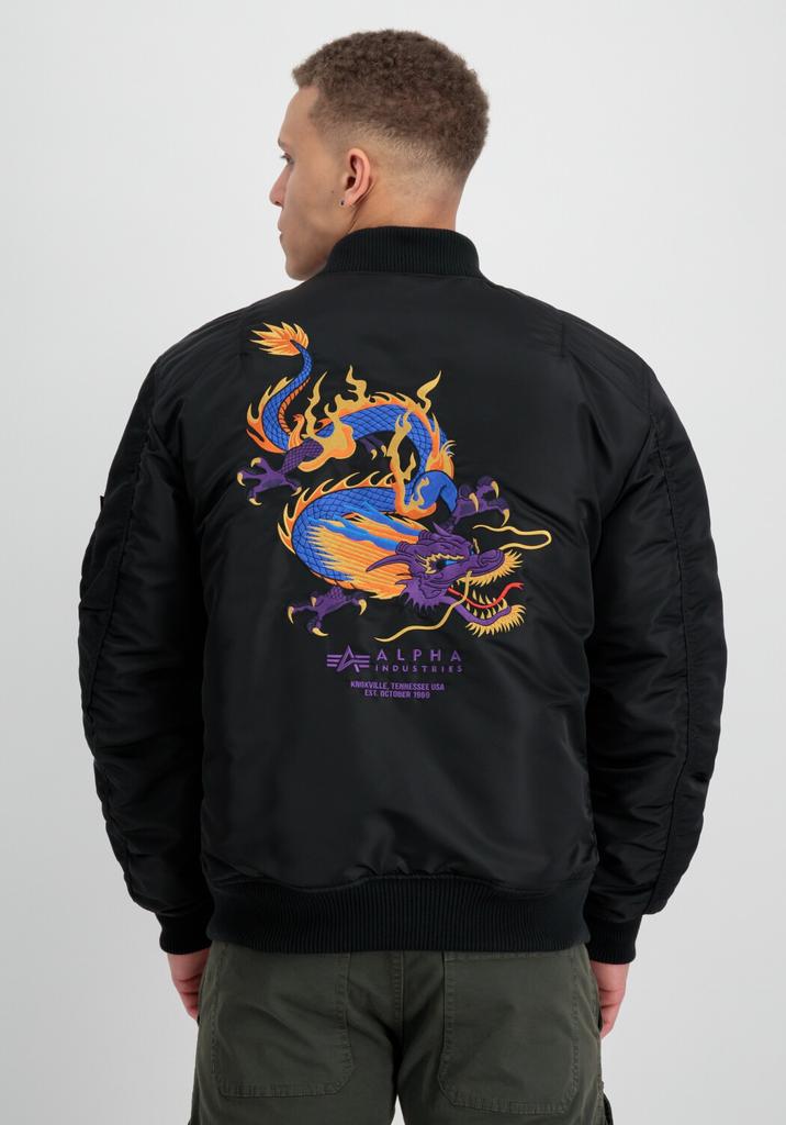 Зимняя куртка Alpha Industries MA-1 Dragon EMB (138103) black/black