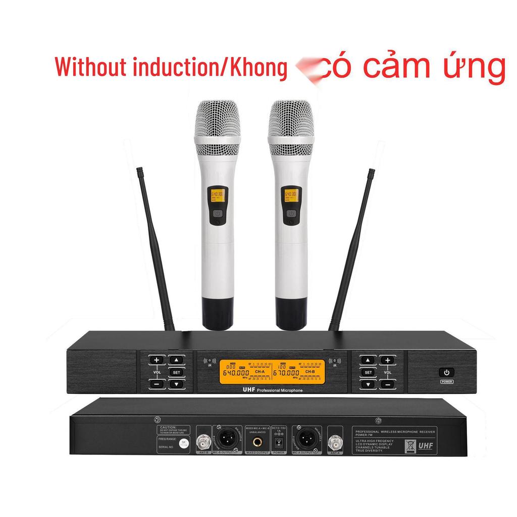 Premium U-Band Infrared Wireless Dual Microphone System with Lavalier & Headset for Stage and Conference Use