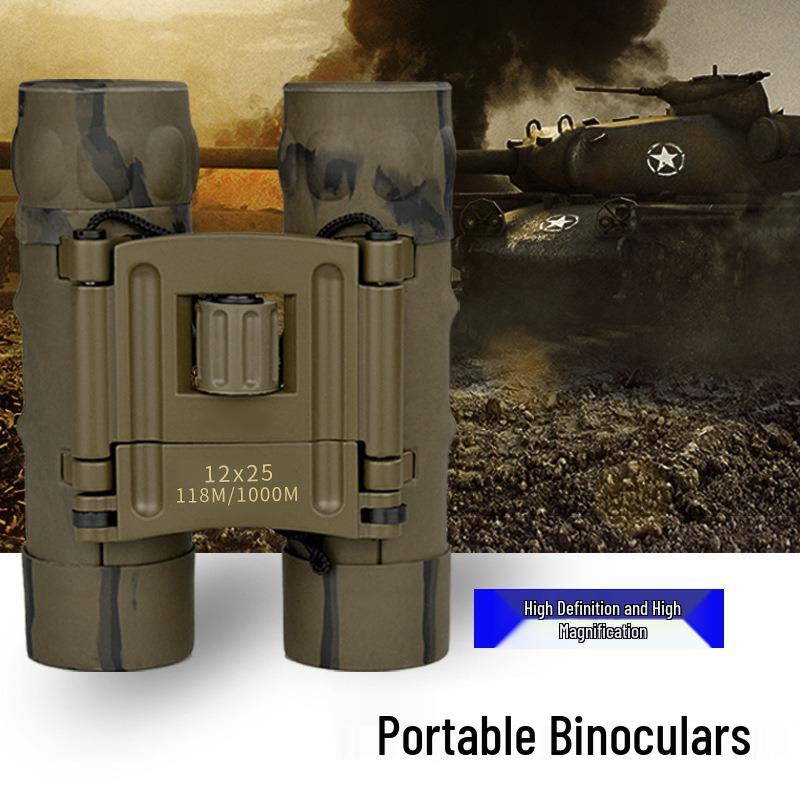 12x25 Camouflage HD High Magnification Low Light Night Vision Binoculars