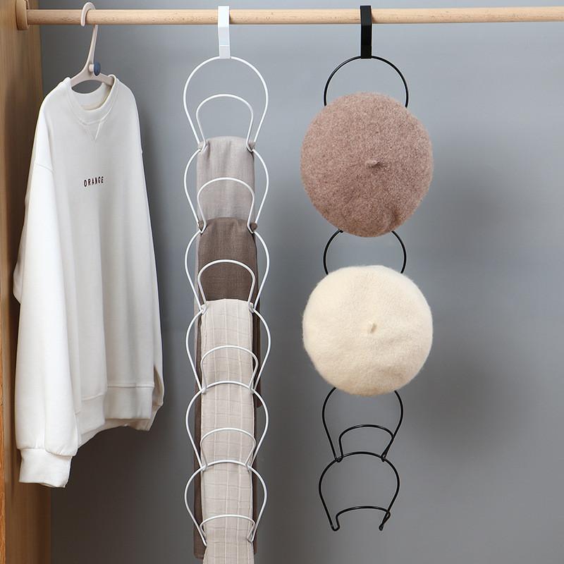 Non Perforated Hat Storage Rack, Storage Hanging Rack Behind The Door, Household Wall Hanging Rack, Hat Rack, Door Back Storage Rack