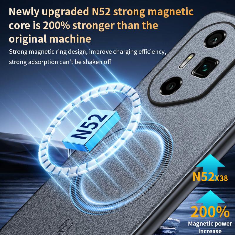 For Honor 300 Ultra Case Magnetic Leather Shield Cover For Honor 300 Ultra High Quality Anti-Fingerprint Non-Slip PC+TPU