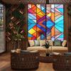 European Style Retro Glass Film,Electrostatic Frosting,Adhesive Free Art Painting,Privacy Protection, Window Film, Stained Glass