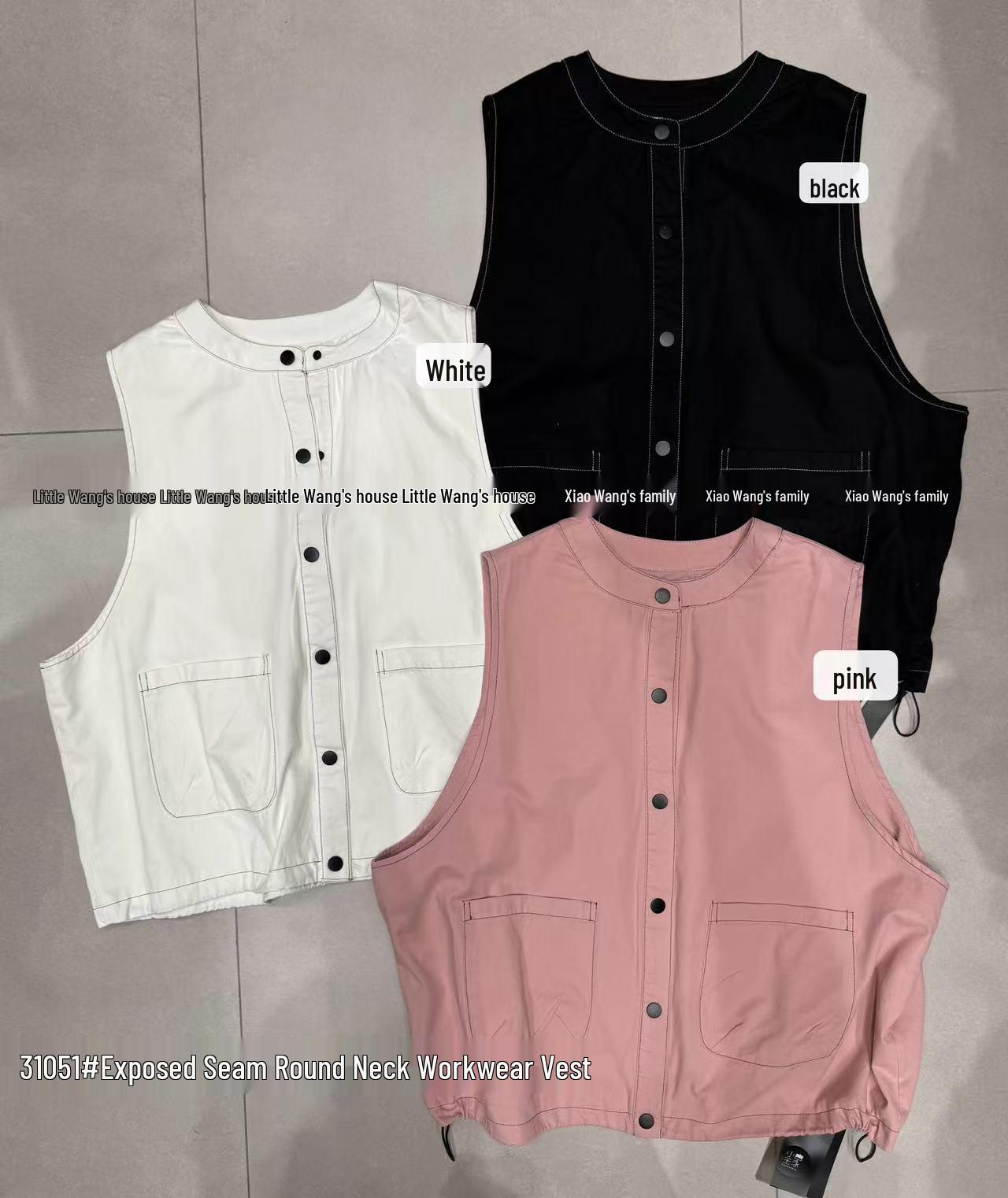 

Весенний корейский свободный повседневный многослойный жилет большого размера Сяо Вана 31051 One Size розовый