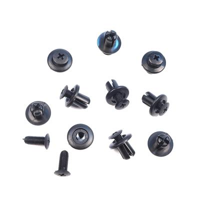 BCF108 10 Stück Stoßstangen-Druckhalteklammer Schwarz für Hyundai 86590 28000 KIA 0G03250037A Mazda B092 51 833 Ford MB 455 56143