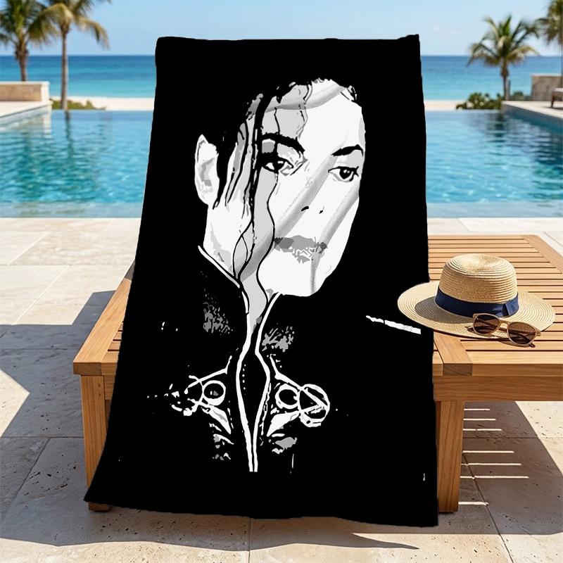 Michael Jackson Stilvolles Digitaldruck Strandtuch Schnelltrocknende Saugfähige Decke Für Strand Pool Fitnessstudio Reisen