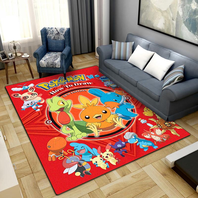 Pokemon Anime Area Carpet for Living Room Bedroom Home Decor Cool Movie Mat Floor Mat -LXR35