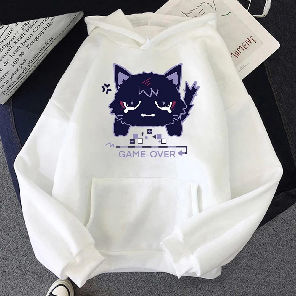 Genshin Impact Scaramouche Cat Hoodie Cute Women Korea Kawaii Wanderer Hoodies Unisex Autumn Winter Casual Pullovers Sweatshirts