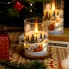 3-Pack LED Candles w Remote Control Flameless Snowman Sleigh Car Elk Christmas Tree Sticker LED Candle For Christmas Decoration