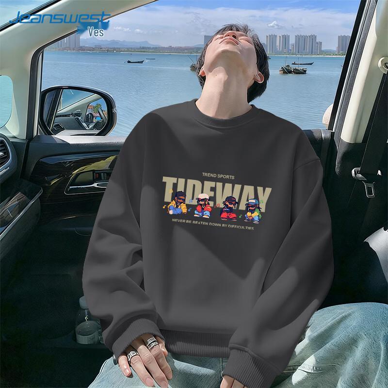 Jeanswest Men s Casual Crew Neck Loose Fit Sweatshirt 3XL