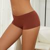 Sexy Seamless Women's Boxer Briefs Comfortable and Breathable Can Be Worn As Outerwear Mid-waist Ice Silk Four-corner Panties
