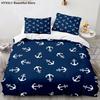 Ship Anchor Nautical Comfortable Duvet Quilt Cover Pillowcase Bedding Set Children Bedroom Decoration Home Textile
