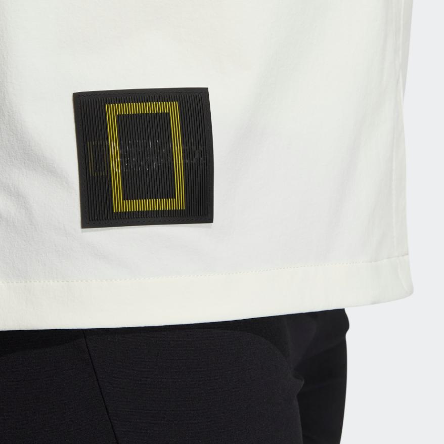 Adidas X National Geographic Collaboration Outdoor Sports Letter Print Long Sleeve Shirt Women shirts Jade-White IC1995