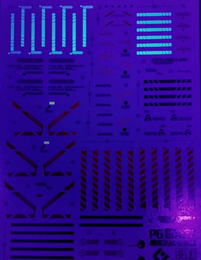 HG RG MG PG RE HiRM Robot MS Water Transfer Decals PG Full Armor Unicorn Fluorescent!! Detail-up (for 1/60 RX-0 Gundam)