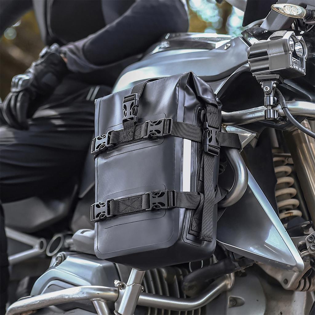 Motorcycle Bumpers Bag Waterproof 5L Motorcycle Side Frame Bag Motorcycle CrashBar Bag   Motorcycle Riding Tools Storage Bag Motorcycle Access