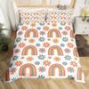 Rainbow Duvet Cover Kawaii Tropical Fruits Bedding Set Pineapple Lemon Doughnut Orange Strawberry Comforter Quilt Cover Set
