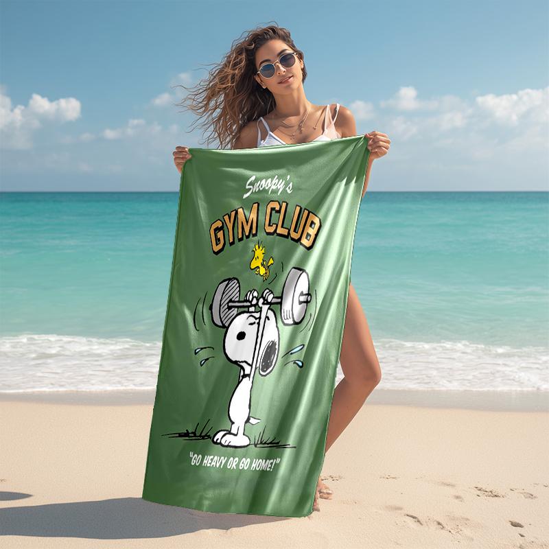 Snoopy Strandtuch Outdoor Camping Strandtuch für Urlaub Schwimmen Freibad Saugfähiges Badetuch