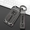 Leather Metal Car Key Case Cover Shell Remote Holder Accessories For Honda CRV CR-V Fit Civic Accord HR-V HRV City Odyssey XR-V
