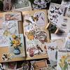 200pcs Vintage Floral & Butterfly Stickers Set Mixed Color, Scrapbooking Embellishments for DIY Crafts, Journaling, Collage Albums