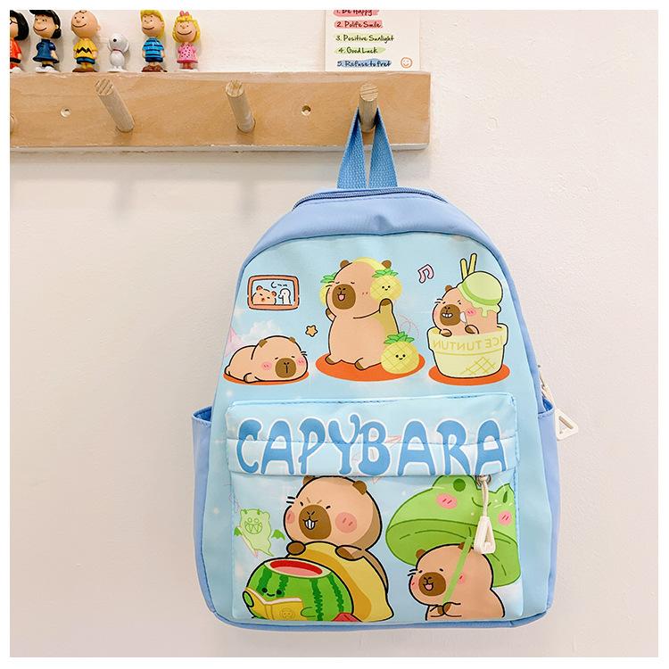 

School BagsCartoon new cute cartoon backpack large capacity kapibara children s backpack синій