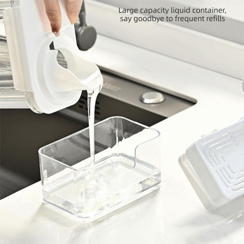 Press Type Press Dishwashing Soap Box Kitchen Sink Organizer Rack  Sink Drain Placement