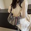 Embroidery Bohemian Shoulder Bag Large Capacity Weave Folk Messenger Bag Outdoor
