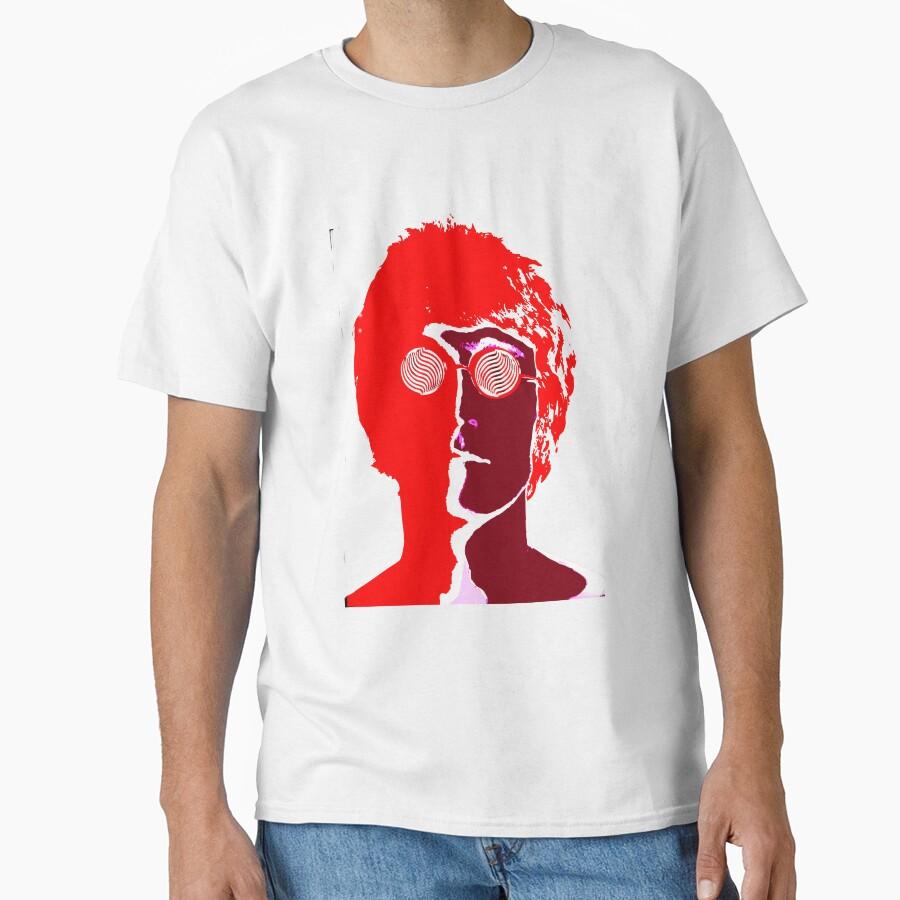 John Lennon Pop Art Portrait | Beatles Retro Music Icon Classic T-Shirt