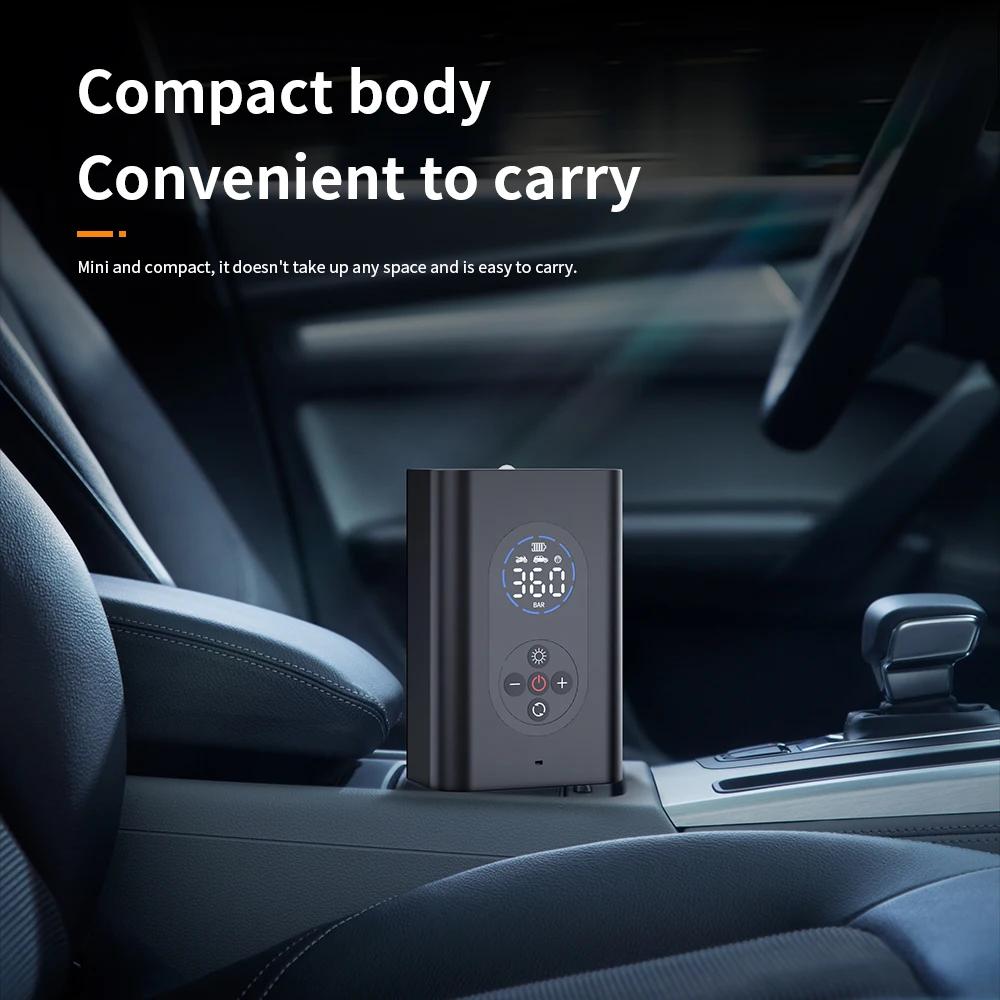 Wireless Car Air Compressor Portable Tire Inflator Air Pump 150PSI Auto Air Pump for Car Motorcycle Balls LED Light Tire Pump