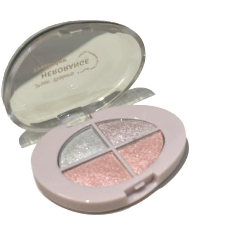 Four Color Eyeshadow Palette Matte Shimmer Glitter Highlight Brightening Eye Cosmetics