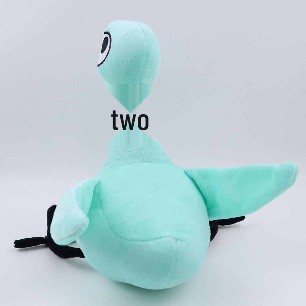 Creative Blue Big-Eyed Pigeon Feather Plush Toy, Huggable Comfort Pillow, Cute Little Duck Doll