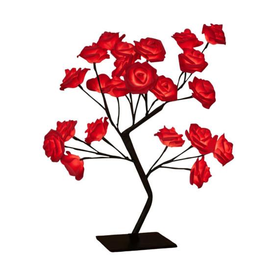 Rose Tree Table Lamp with USB Power Artificial Bonsai Flower Night Light for Bedroom Living Room Wedding Romantic Valentine’s Day Mother’s Day Gift