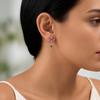 Colorful Zircon Pendant Butterfly Hoop Earring For Women, Gold Plated Tiny Huggies Earrings,Fashion Elegant CZ Dangle Jewelry