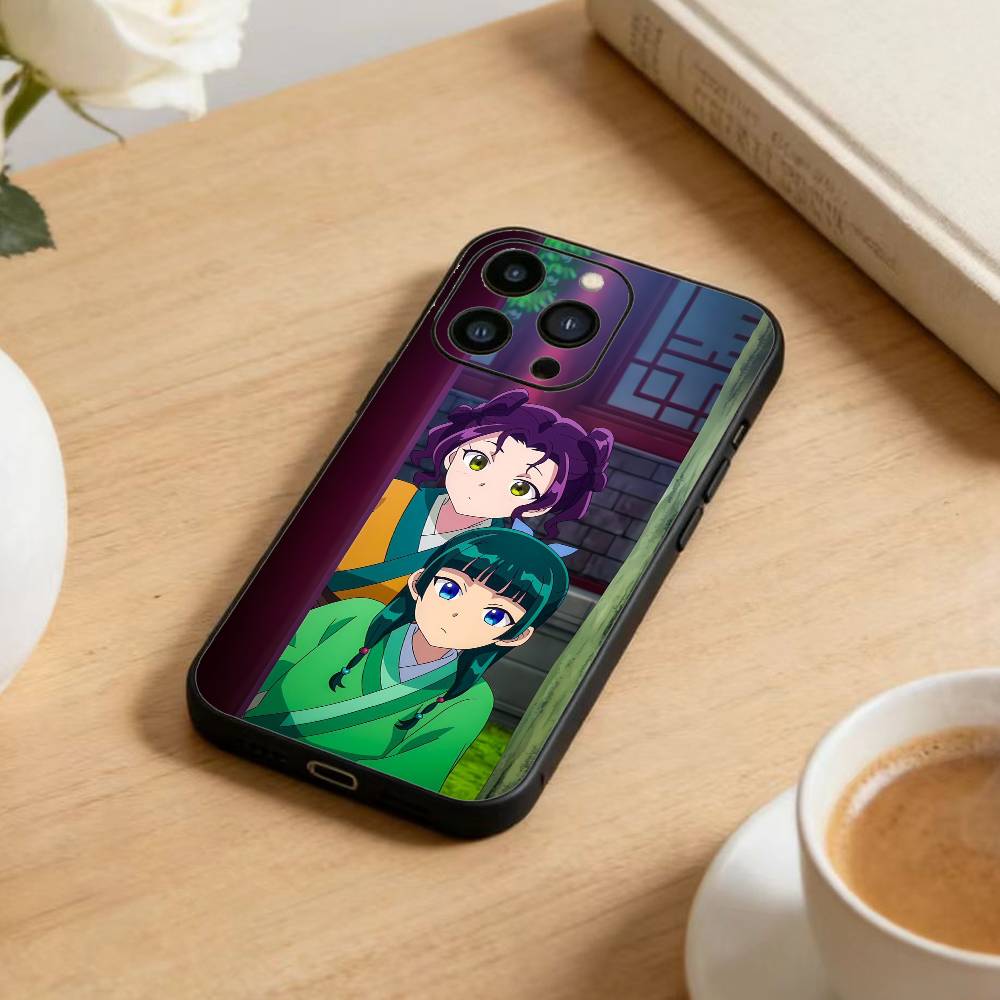 Custodia per Telefono Anime Apothecary Diaries Maomao Per iPhone 17 16 15 14 13 12 Max Plus Cover Nera in Silicone