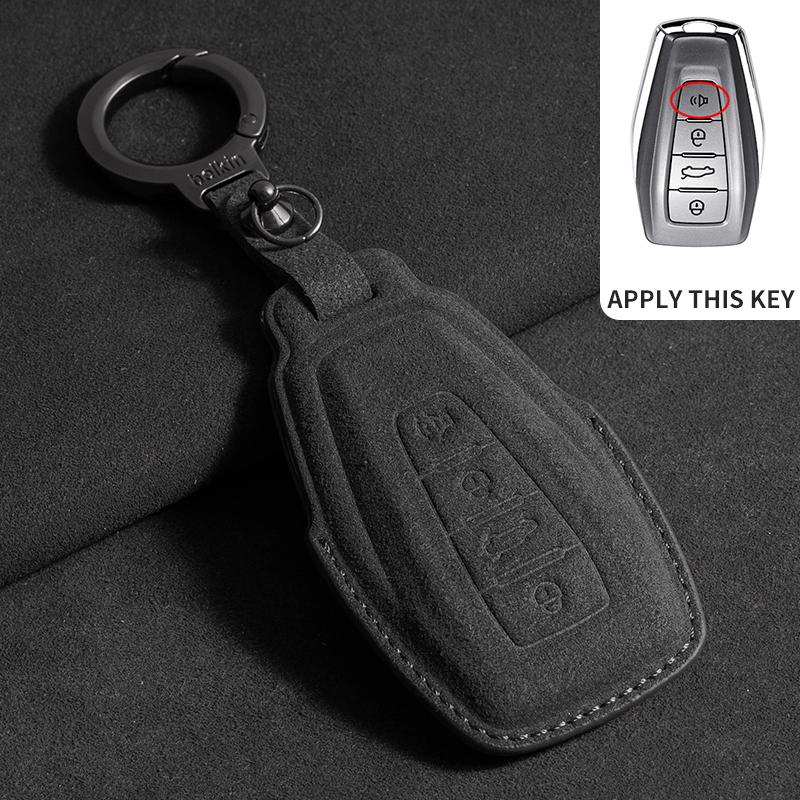 Car Key Case Cover For Geely Coolray 2024 X6 Emgrand  Hawk GX7 Car Key Holder Shell Accessories