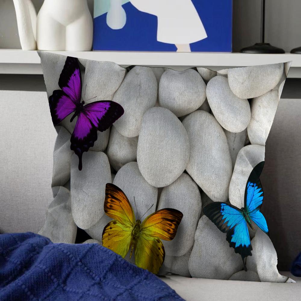 Butterfly Cushion Cover Car Throw Pillow Case For Sofa Car Christmas Gift 40x40cm 45x45cm