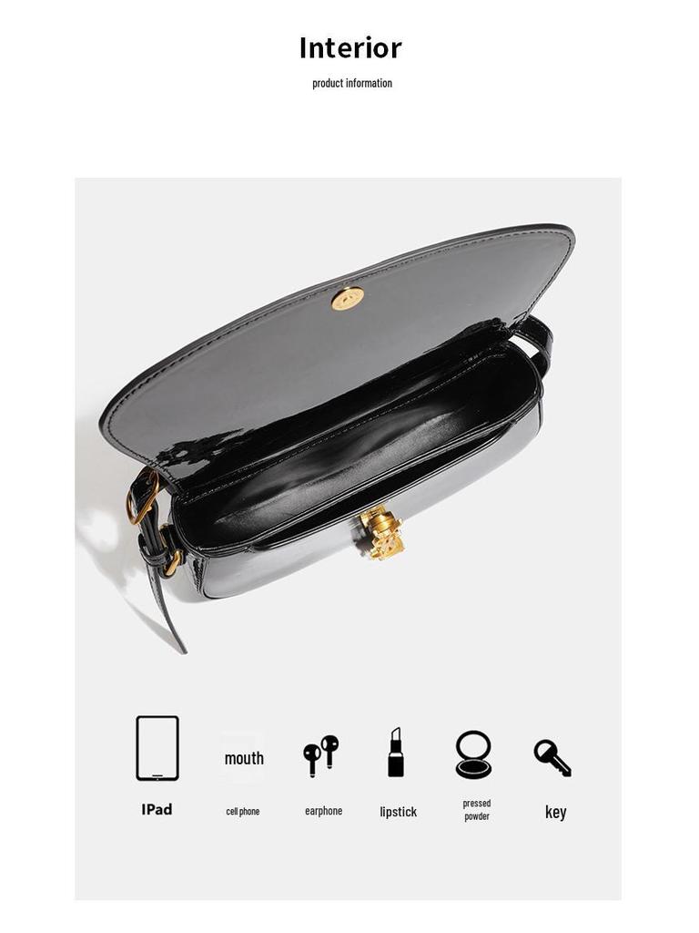 YSL Women's Single Shoulder Crossbody Saddle Bag - 2025 New Style, Versatile and Niche