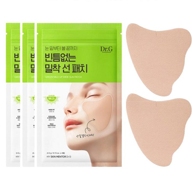 Dr.G Green Mild Up Wide Sun Patch (Dr.G Seamless Adhesion Sun Patch), 12 pcs, 1, 1.125g, 12 pcs