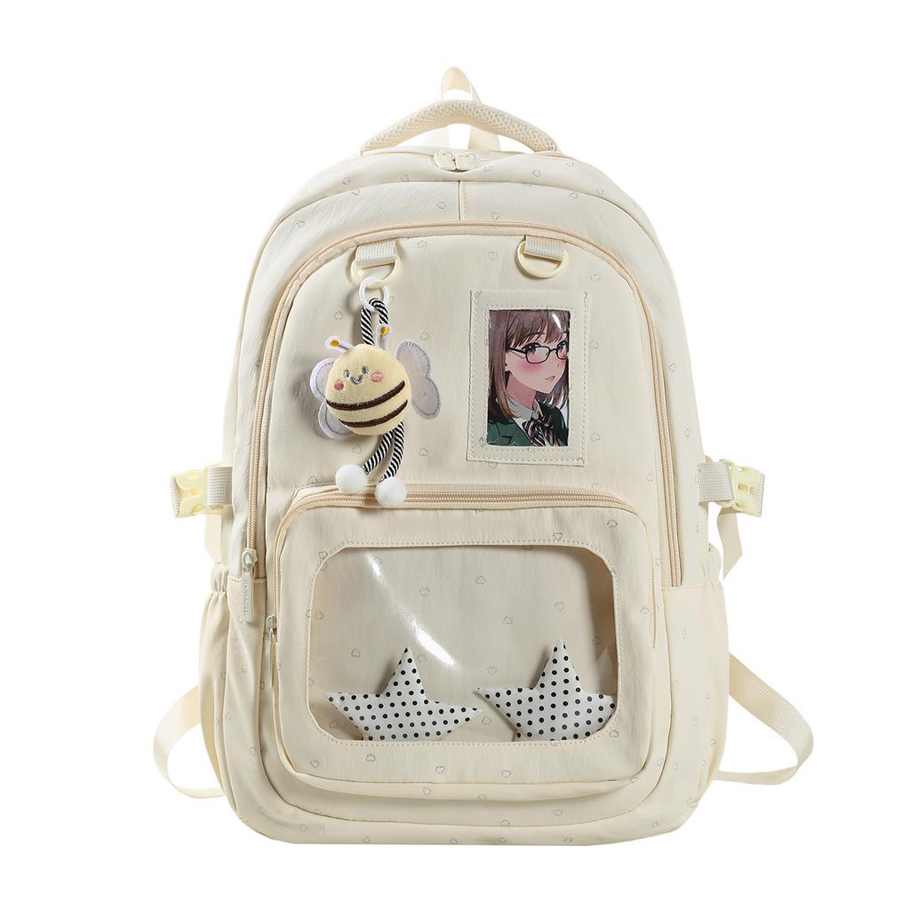 Schoolbag Korean version ins new high-value, fresh, sweet and cute, light schoolbag for junior high school students, pain bag backpack.