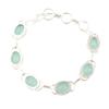 Aqua Chalcedon Edelstein 925 Sterlingsilber Handgefertigt Damen Schmuck Armband 8" RB-10-18