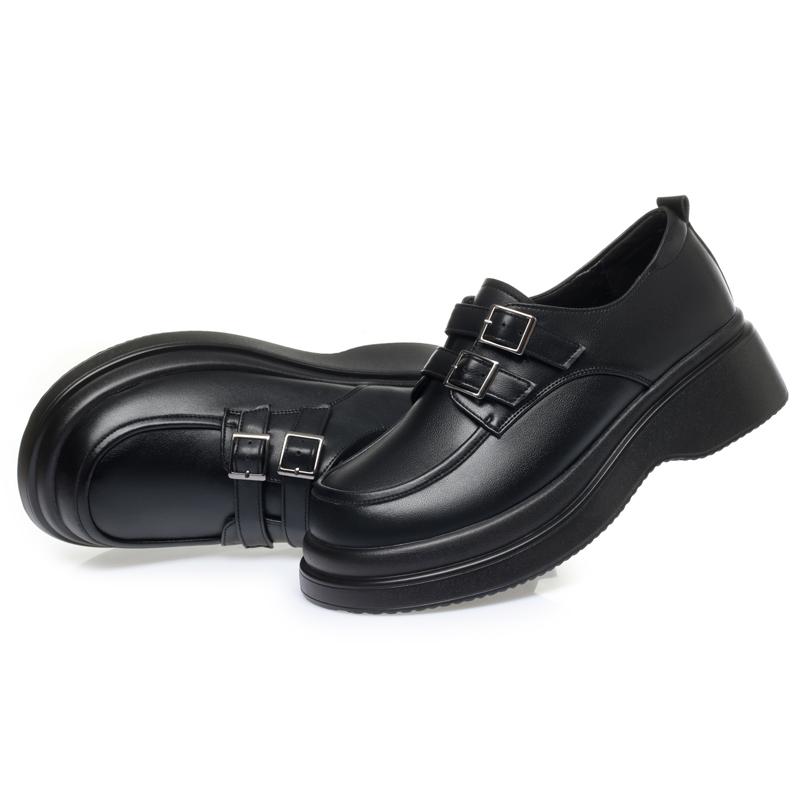 Fashion AIYUQI Loafer Shoes Woman 2025 New Genuine Leather Spring Shoes Girls Casual British Style Women Platform Shoes