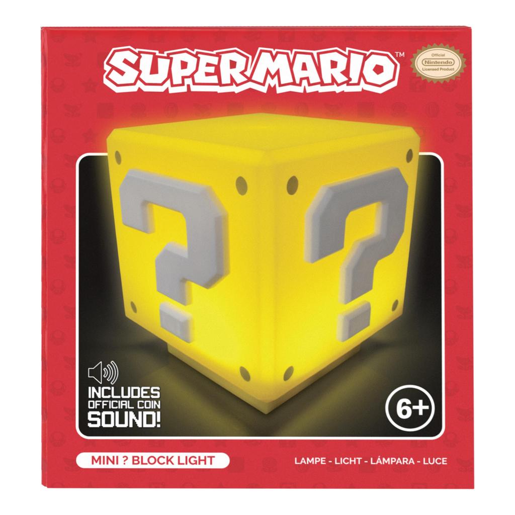 Super Mario Bros Mini Lampada LED Luminosa Blocco Domanda Luce d'Atmosfera