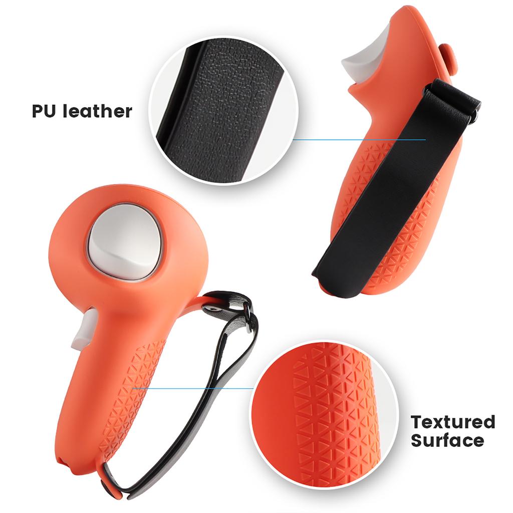1 Set Silicone Sleeve Case with Joystick Caps for Q 3 VR Headset Touch Controller Comfortable Gaming Accessory