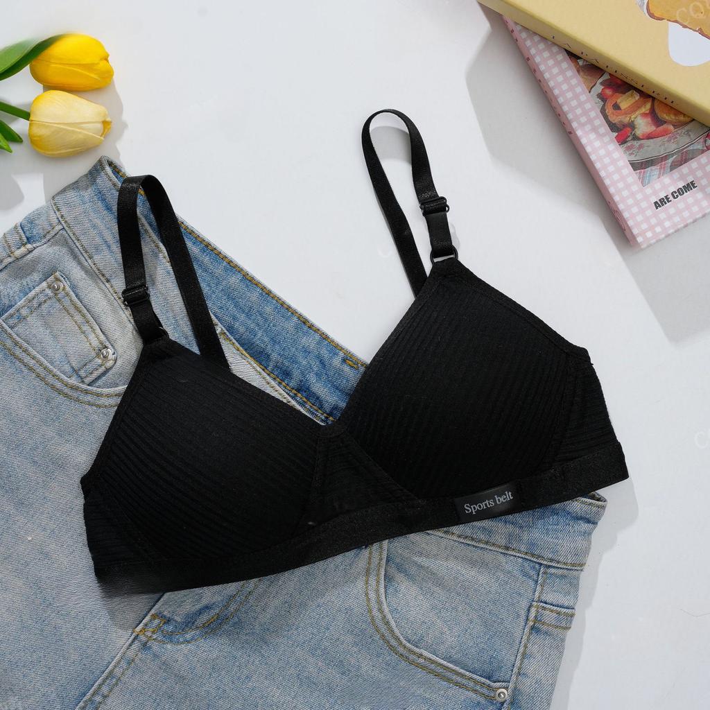 Underwear Student Cotton Girlfriend Girls' Amusement Park Thin Bra Simple Top Support Bra