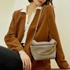 Women's Genuine Leather Pleated Cloud Bag: 2024 Fashion Chain Dumpling Shoulder Crossbody Bag