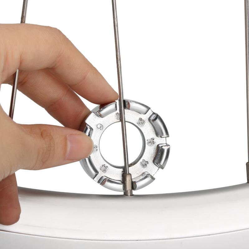 Bike Spoke Nipple Wrench Portable Hand Bicycle Wheel Rim Adjuster Spanner 8 Way Durable MTB Repair Tool Cycling Accessories