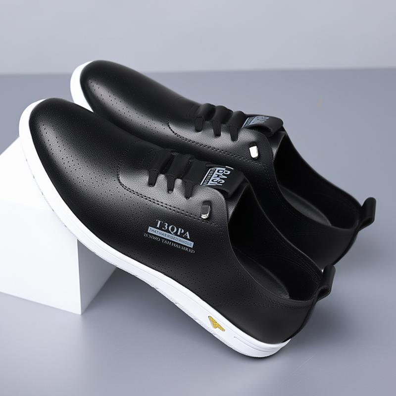 Fashion Summer Genuine Leather Elastic Band Loafers Men Casual Shoes Handmade Hollow Out Leather Shoes for Men Breathable Driving Shoes